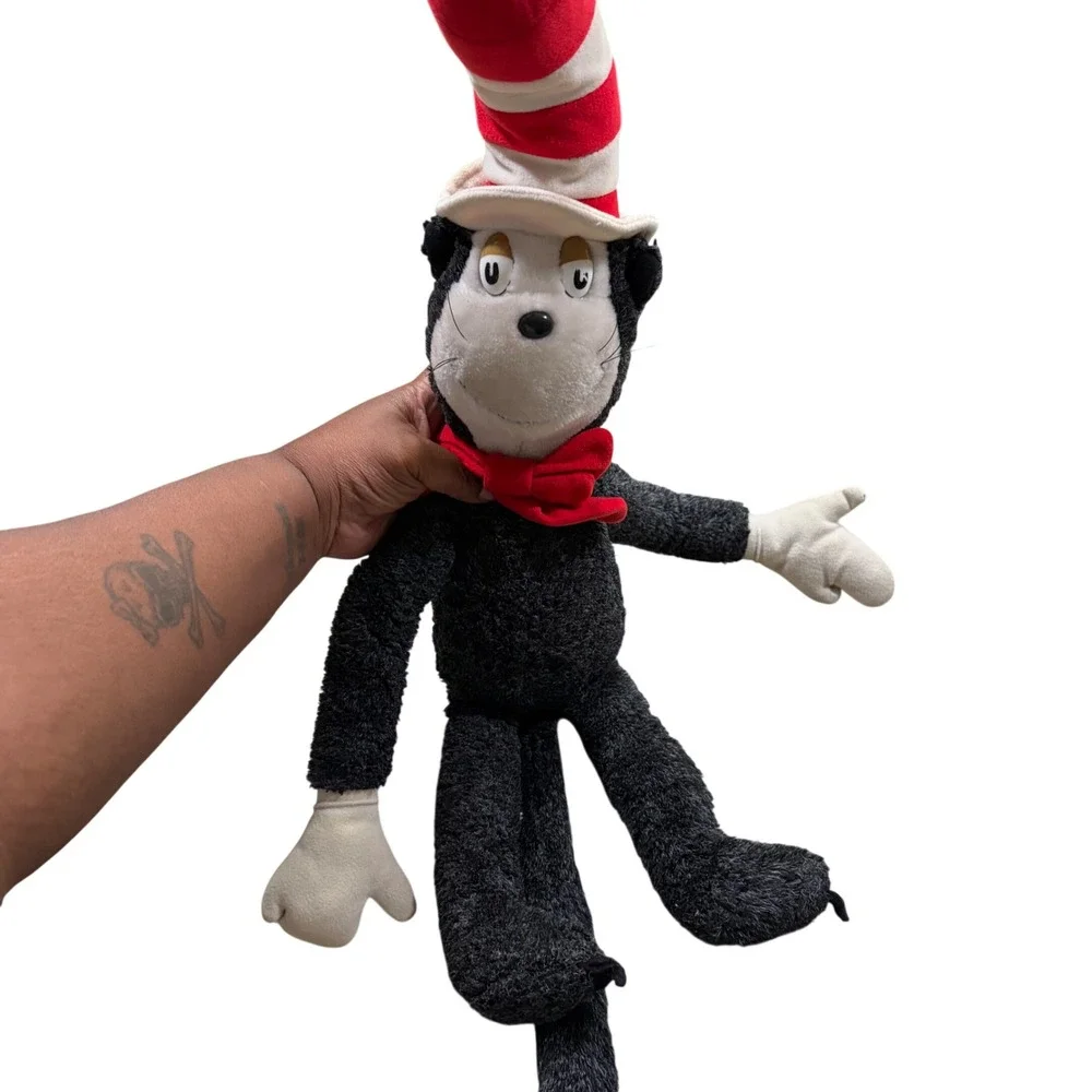 Dr Seuss Cat in the Hat Plush Stuffed Animal 26 Inch Tall Vintage Toy
